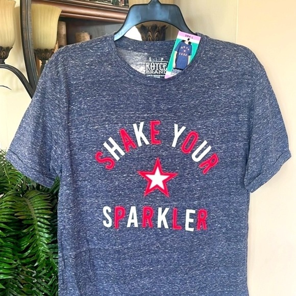 Brand New Royce Brand Shake Your Sparkler 4th of July Tee Soft Patriotic Shirt - Picture 4 of 12